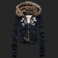 dames abercrombie fitch fur hooded outwear zip 92 koningsblauw Moose Goedkope zz2bx672